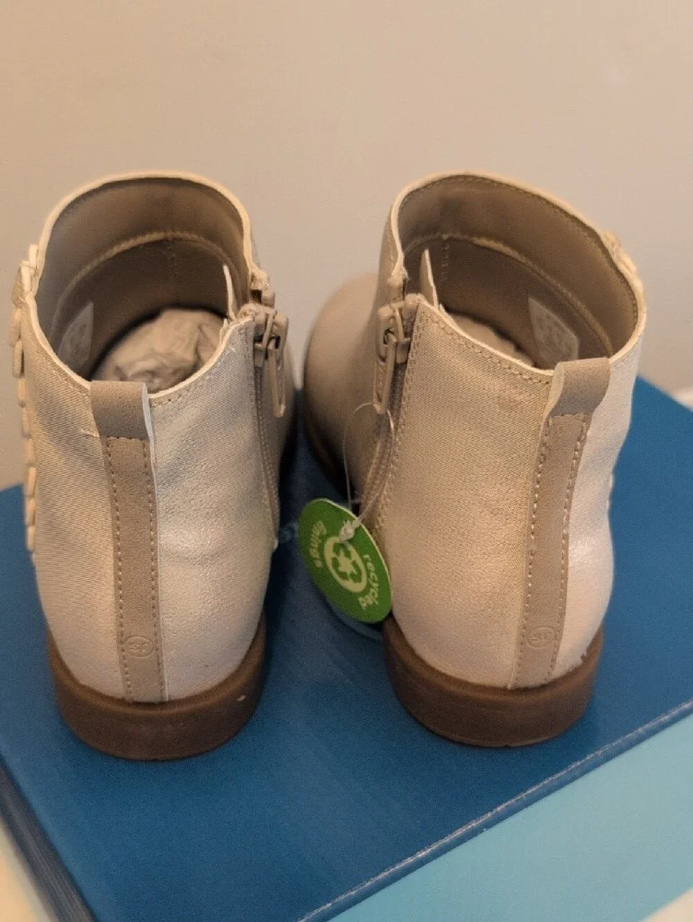 Stride Rite Faux-Suede Ankle Booties with Braid Detail 13M